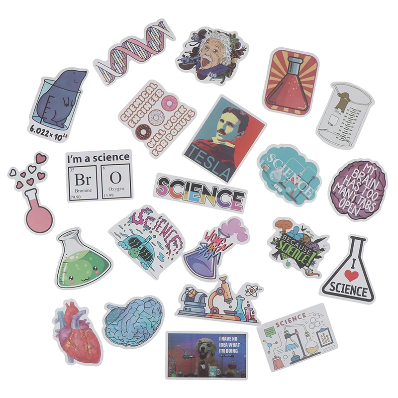 

50pcs Lab Computer Stickers Refrigerator Suitcase Decoration Mixed Decal