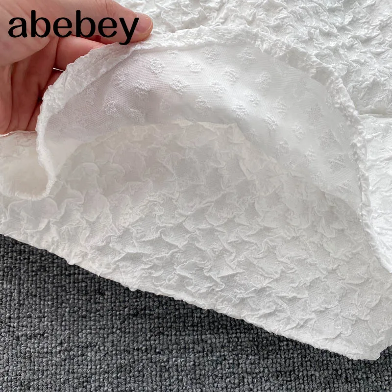 

Women Sweet Ruffles Blouse Retro V Neck Puff Sleeve Loose Tops Spring Korean Casual Streetwear Blouses
