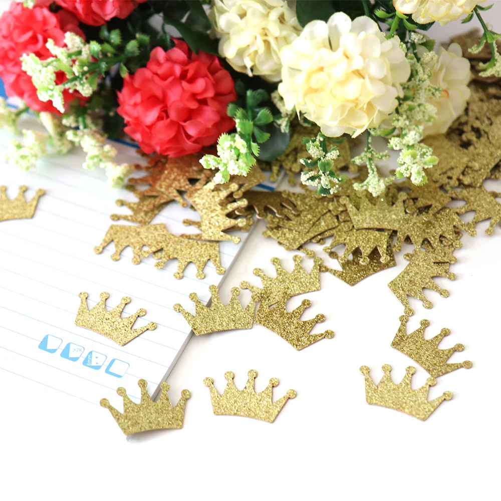 100 шт кольцо конфетти блестки короны блестками Конфетти Свадебные Baby Shower День