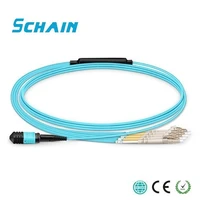 15m mtp mpo patch cable om3 female to 6 lc upc duplex 12 fibers patch cord 12 cores jumper om3 breakout cable type a type b