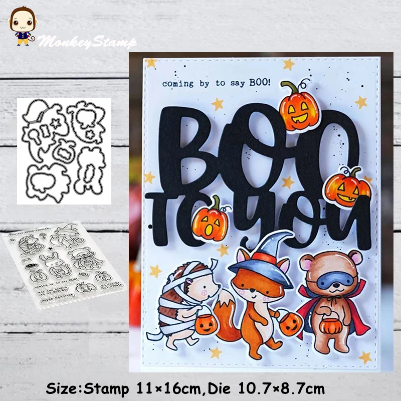 Вечерние штампы и для животных в виде обезьяны трафарет скрапбукинга DIY