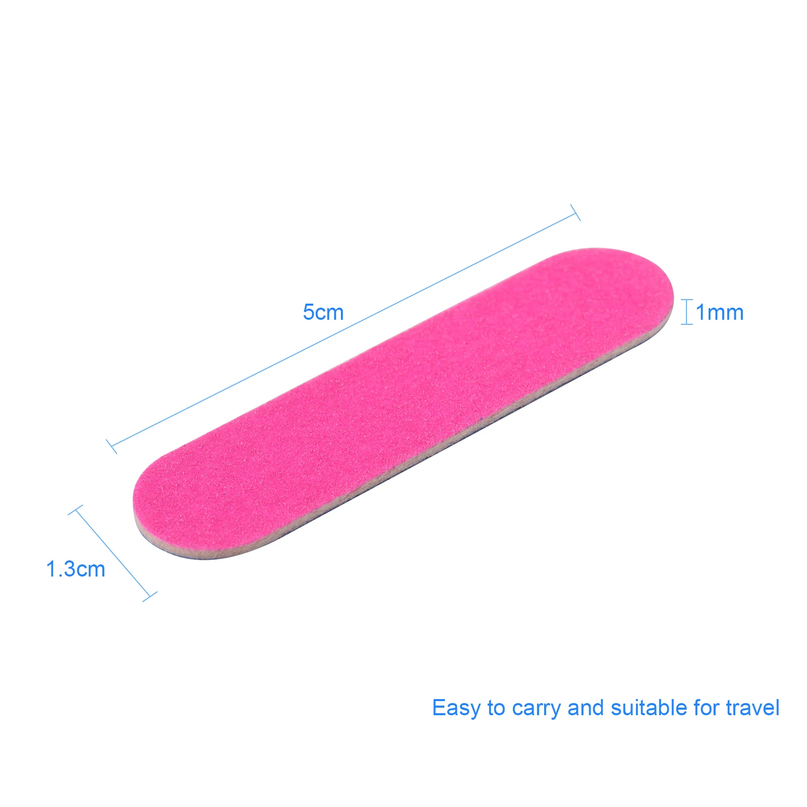 20Pcs Double-side Nail Files Mini Disposable Buffer DIY Sandpaper Tips Pink Blue Sanding Block Art Tools | Красота и здоровье