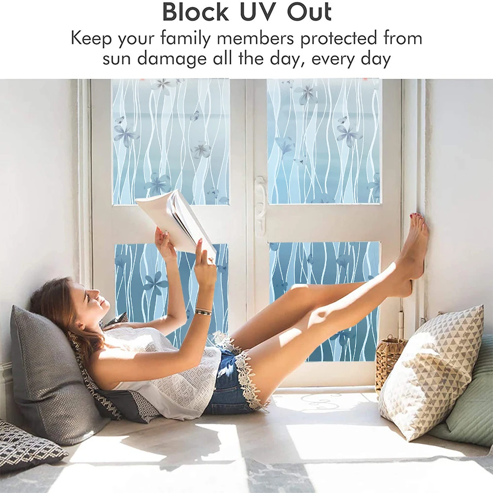 3D матовая оконная пленка самоклеящаяся виниловая стеклянная наклейка