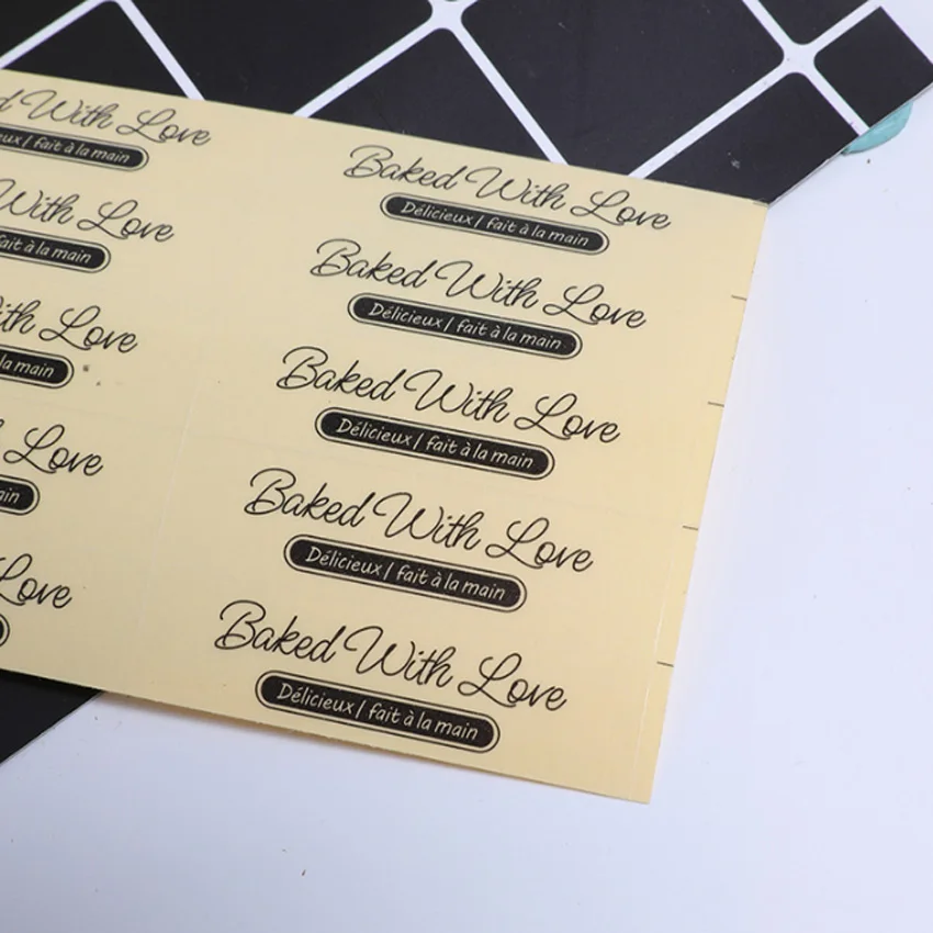 100 шт./лот стикер для чашки мороженого Аппетитный запеченный с логотипом любви