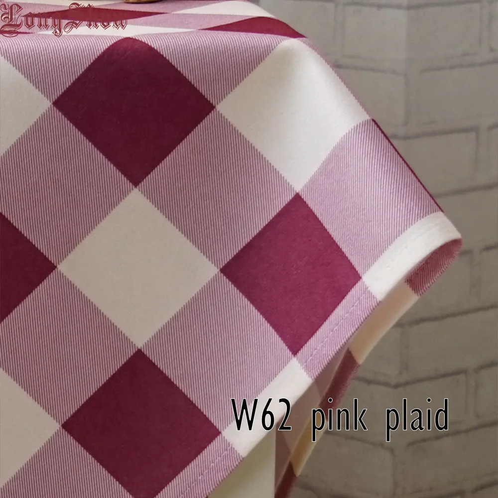 W62 pink plaid L Современный Декор для дома розовый темно-синий черный цвет плед стержень карман толстый Гладкий плюшевый кухня окна двери балдахин шторы - Цвет: W62 pink plaid L