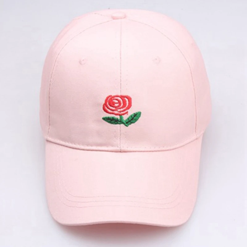

Summer Caps Rose Embroidery Cotton Baseball Cap Snapback Hat Spring Cotton Hip Hop Cap For Men And Women Summer Visor