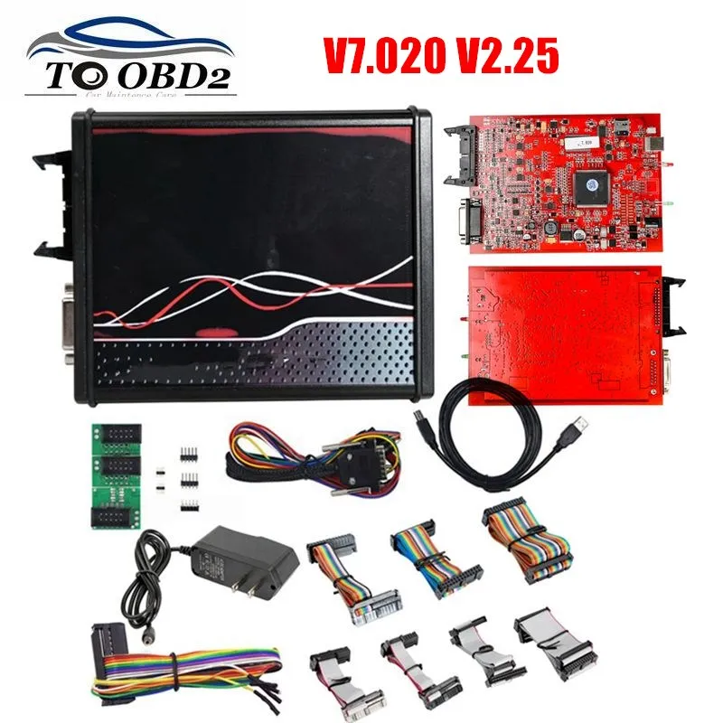 

Новейшая модель; ЕС красный блока управления двигателем Титан V2.25 V7.020 4 светодиодный онлайн мастер версия 7,020 2,25 ECU OBD2 менеджер автомобиля/гр...