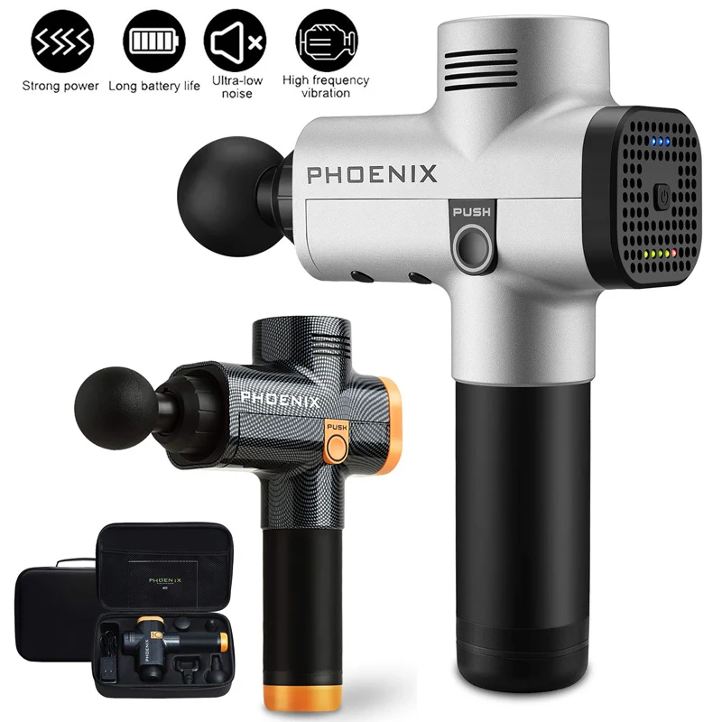 Новинка Феникс A2 Электрический массаж мышц пистолет Лимфодренажный Массажер для