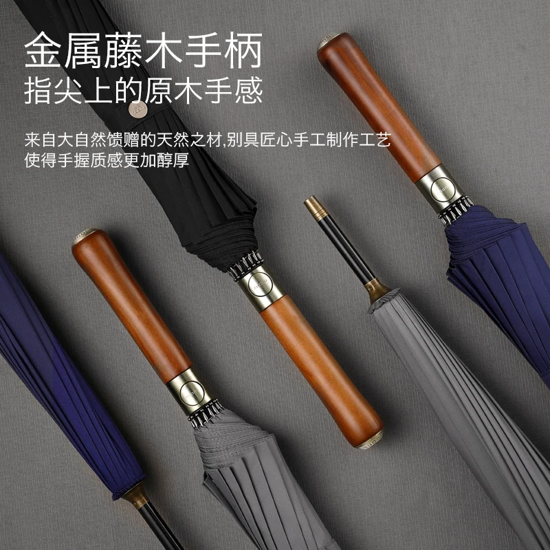 Miglior Ombrello Da Esterno Antivento Pieghevole Automatico Manico Lungo Ombrello Da Pioggia Dritto Uomo Affari Paraguas Prodotti Per La Casa DF50YS