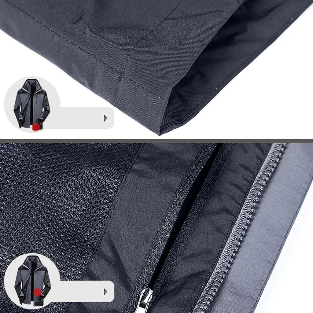 Непромокаемая и теплая куртка для мужчин уличная Съемная спортивная одежда три