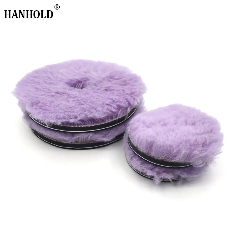 

5.5/3inch Long Lambs Car Polishing Pads Woollen Buffing Pads Car Polisher Pad Foam Padding Disc for Auto Waxing Polishing Buffer