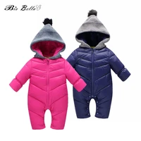 2020 spring baby thick warm rompers pink coverall hooded romper jumpsuit baby girl boy snowsuit coat children outfits baby wear