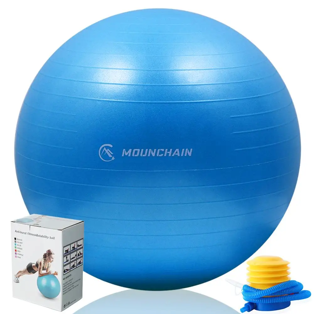 

Спортивные шарики для йоги 65 см, женские рандомные шарики для йоги с насосом, мячи для фитнеса, упражнений, пилатеса, тренировок, массажный м...