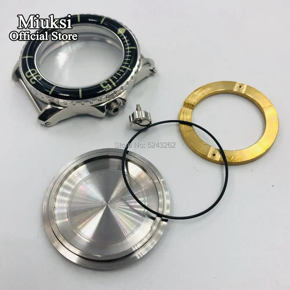 

Miuksi 45mm luminous ceramic bezel watch case + luminous dial fit ETA 2836 Miyota 8205 8215 821A Mingzhu DG 2813 3804 Movement