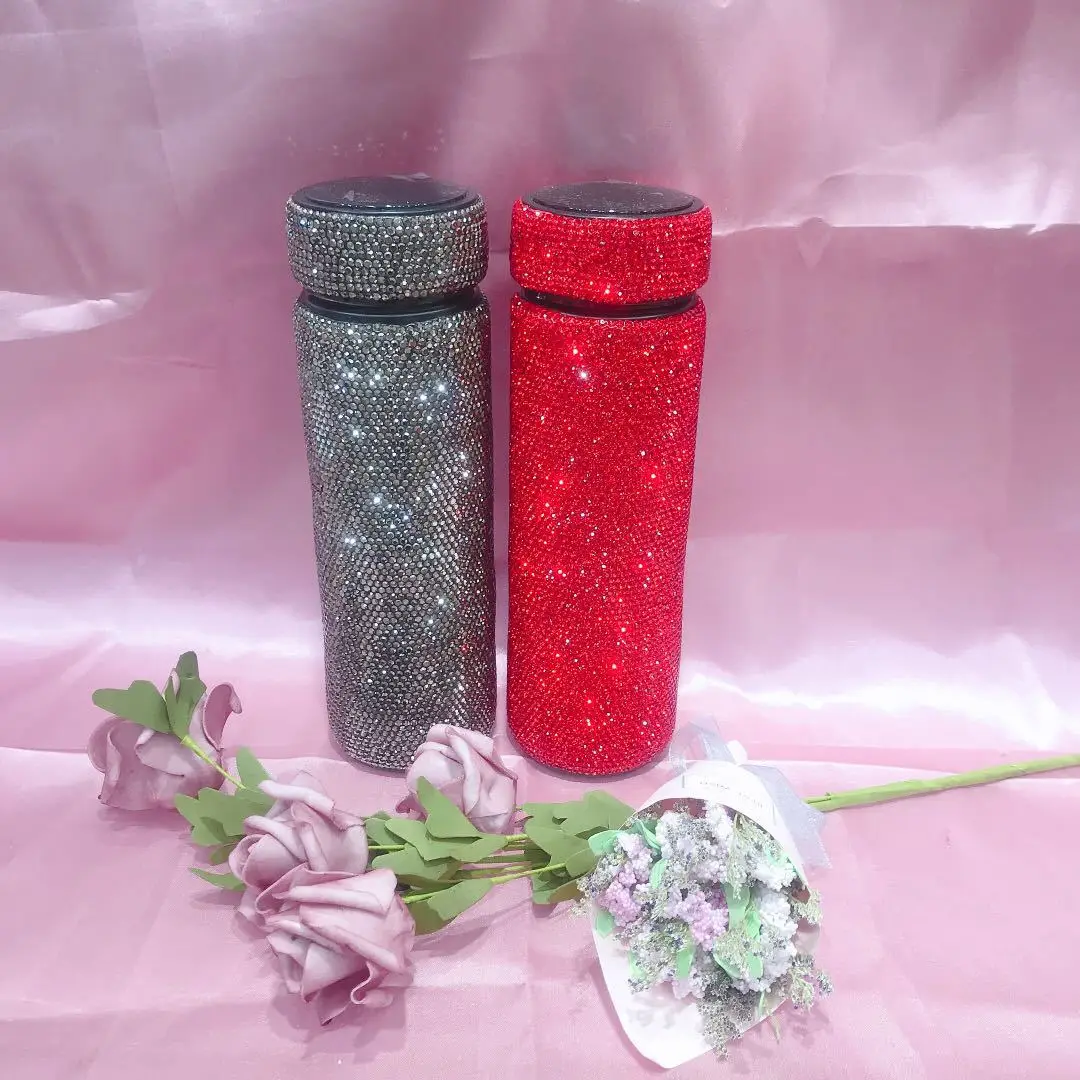 500 мл творческая глина алмаз термос бутылка Температура Дисплей