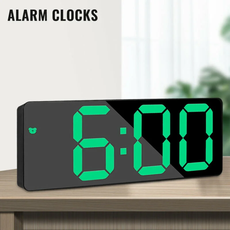 

New Arrivals Mirror LED Alarm Clock Night Light Thermometer Digital Clock USB Charging Electronic Desktop Student Clock