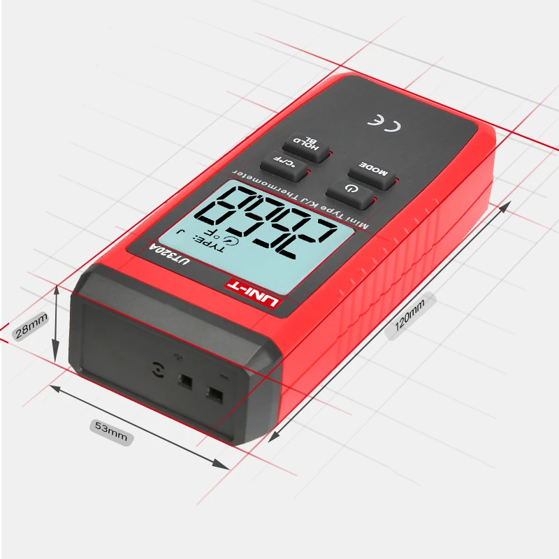 Мини термометр двухканальный K/J UNI T UT320A UT320D регулятор температуры с термопарным