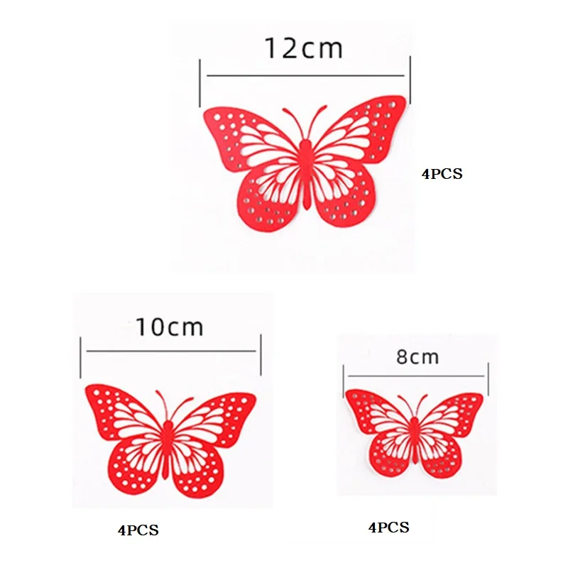3D наклейки на стену в виде бабочек украшение для дома имитация наклейка спальни