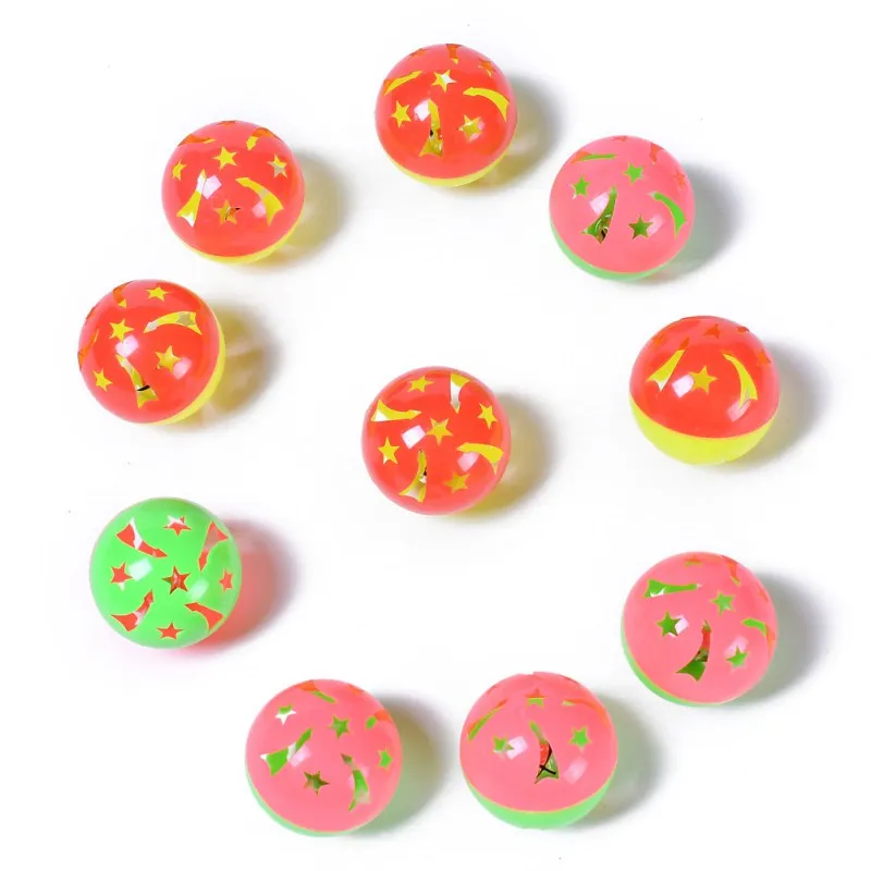 Красочные звезды с колокольчиками 10 шт./партия пластиковые игрушки для домашних