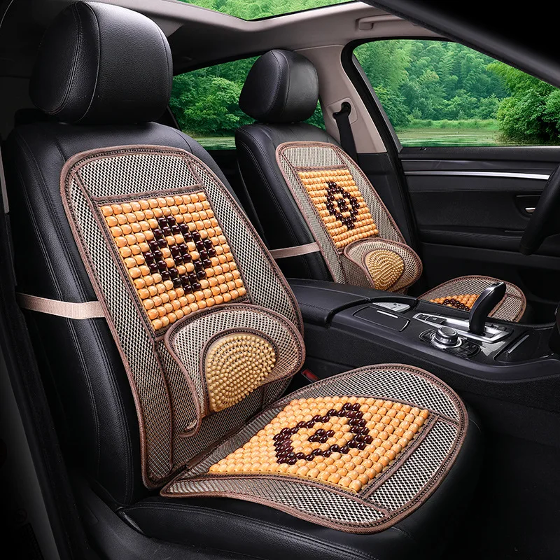 

Car Seat Universal Wooden Bead Bamboo Summer Seat Cushion Breathable and Cool Cushion Conjoined Wooden Bead Summer Cushion