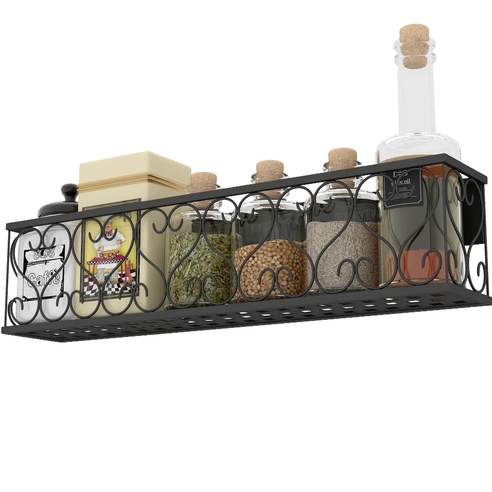 Стеллаж кухонный настенный для специй 1 упаковка|Настенные кухонные стеллажи| |