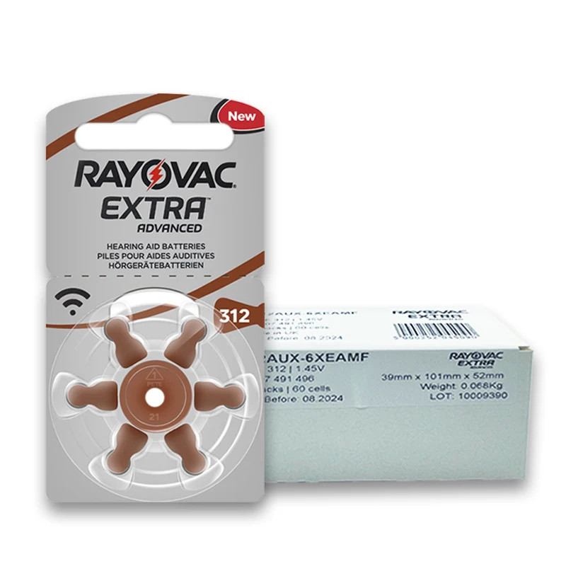 Аккумулятор для слухового аппарата 312 / A312 PR41. 60 шт. батарейки Rayovac - 312A | Красота и