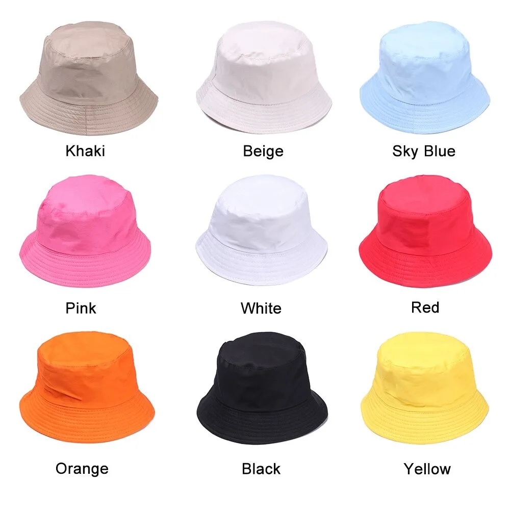 

2021 Summer Foldable Bucket Hat Beach Sun Hat Street Headwear Fisherman Outdoor Fishing Cap Men Woman Bucket Hat