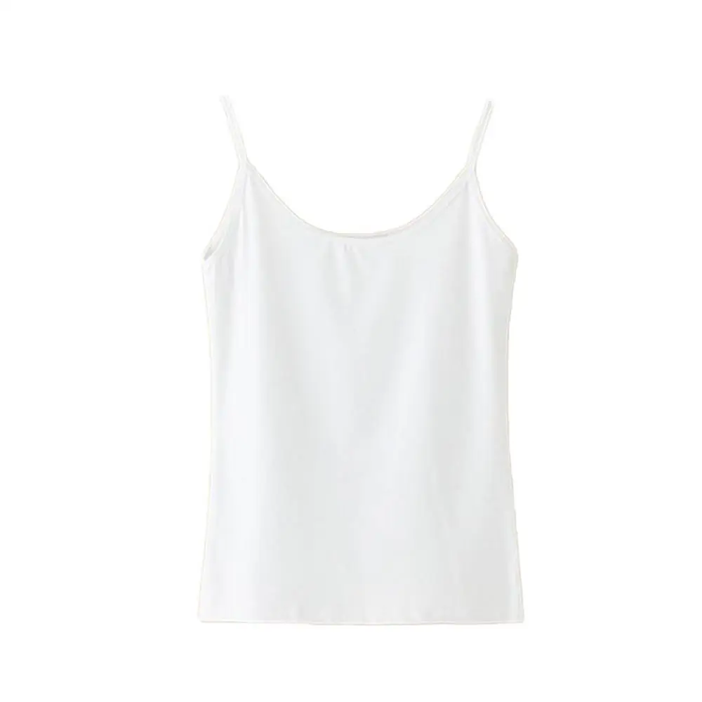 

Women Solid Color Modal Sleeveless Slim Fits Vest Camisole Spaghetti Strap Top