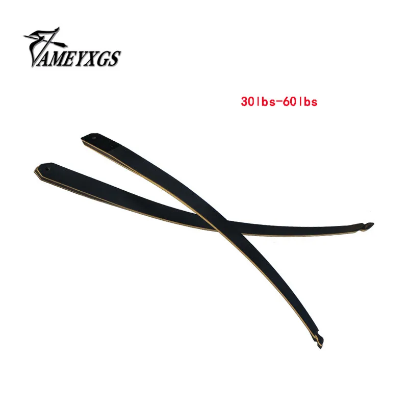 30-60lbs Hunting Fiberglass and Wood Laminated Archery Recurve Bow Limbs Take Down Bow Limbs Bow Shooting Accessories