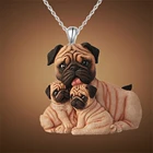 Милое ожерелье с подвеской в виде бульдога, изысканное женское ожерелье в виде животного, ожерелье с собакой, ожерелье для женщин, индивидуальная бижутерия, подарок