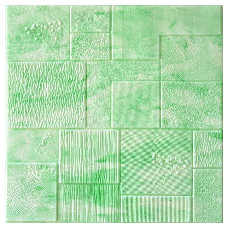 Jade green 3D наклейки на стену, толстая гостиная, стены, спальня, украшение, комната, моделирование, кирпичный узор, индивидуальность, креативный, анти-столкновения - Цвет: Jade green