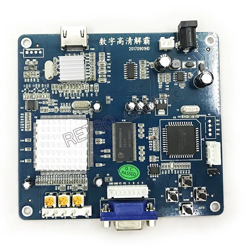 Новое поступление CGA к HDMI Конвертор RGBS / EGA конверсионная плата PCB для HD монитора
