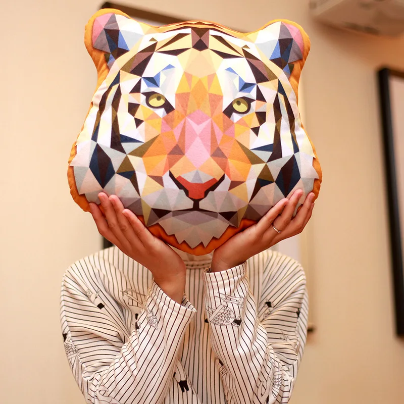 Ins креативная подушка для мужчин детская с животными из мультфильмов подушки лев