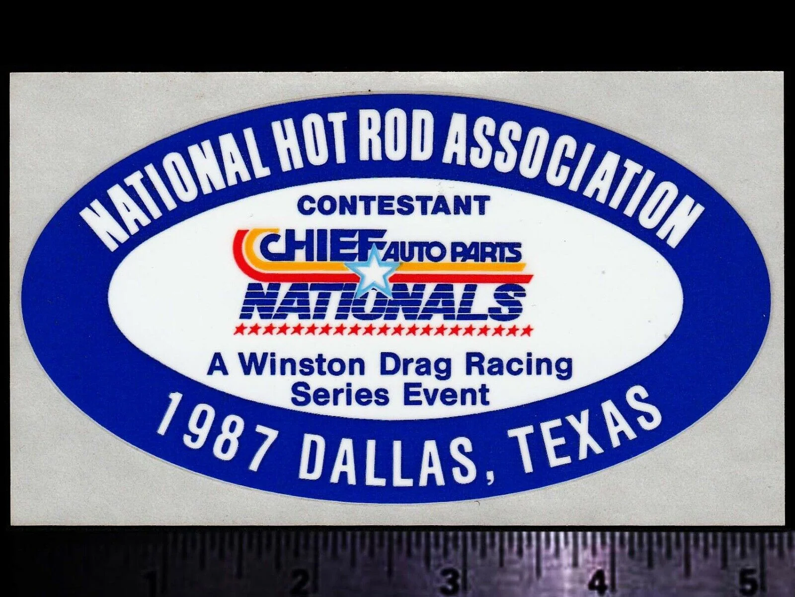 Для x2 NHRA Chief Auto Parts National Dallas 1987 Orig. Винтаж гоночный автомобиль