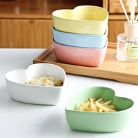 heart shaped bowl lovely ceramic bowl steamed egg bowl candy colored dessert salad bowl cute cake snack bowl creative baking