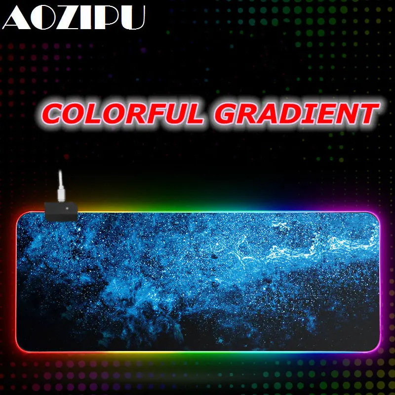 

14 Colors Non-slip Colorful Mousepad Big Large LED RGB Lighting Gaming Mousepad XL Gamer Mat Grande Mouse Pad cs for PC Computer