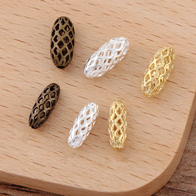 Металлические латунные бусины для изготовления ювелирных изделий 3 цвета 4 х10 мм 5