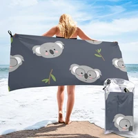 bath towel cute koala heads quick dry large towel thin absorbent soft towel for home travel camping swimming beach sport
