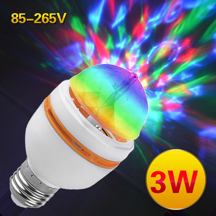 Праздничный светильник s светодиодный светильник E27 RGB Blub 220 В 110 В 3 Вт 6 Вт 85-265 5 в USB разъем сценическая лампа фестиваль Рождество Двойные шары Красочные