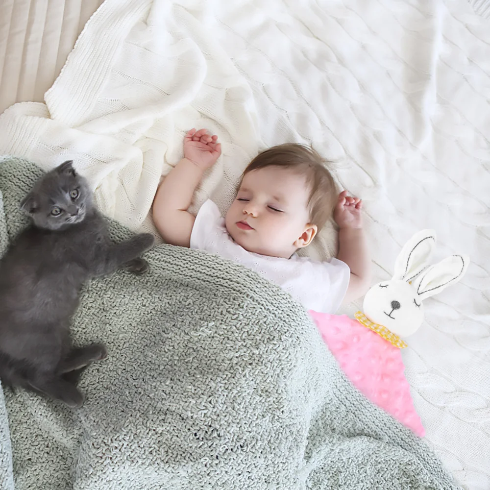 

1Pc Rabbit Shaped Baby Appeasing Towel Baby Sleeping Doll Pacifying Towel