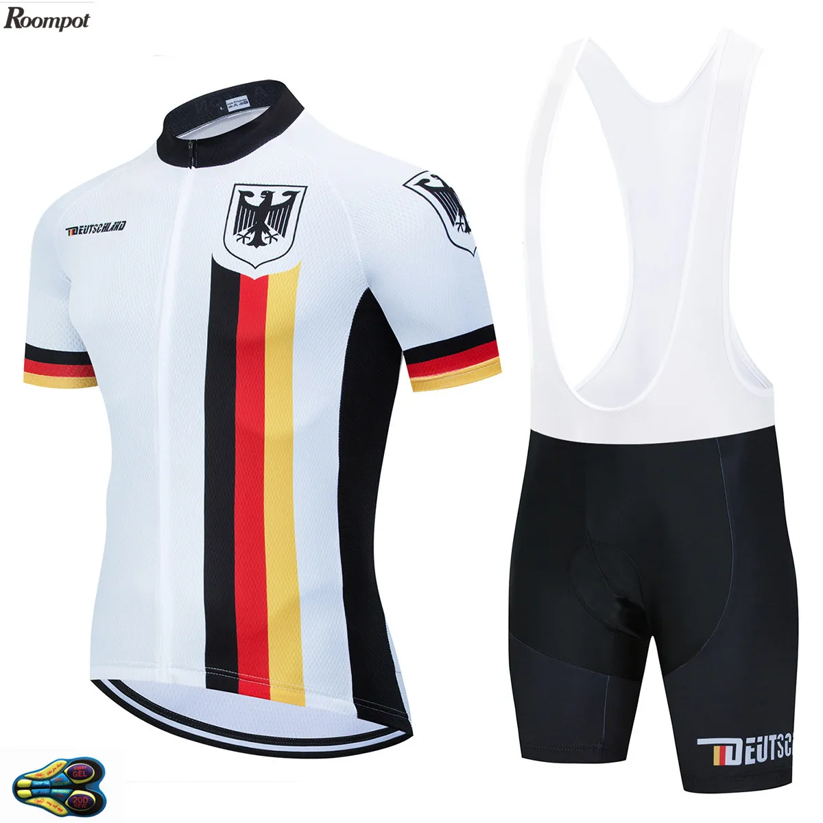 Джерси для национальной сборной Германии комплект велосипедных шорт 20D