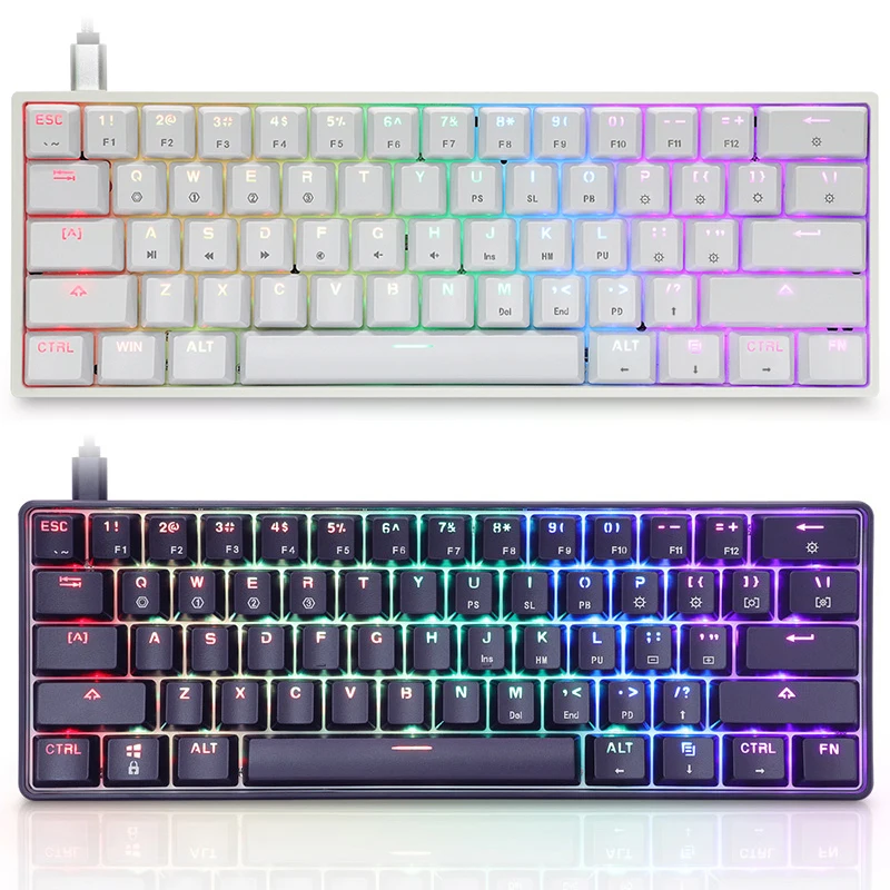 

SKYLOONG GK61 61 Keys Gaming Mechanical Keyboard USB Wired RGB Backlit Gamer Mechanical Keyboard For Desktop Tablet Laptop SK61
