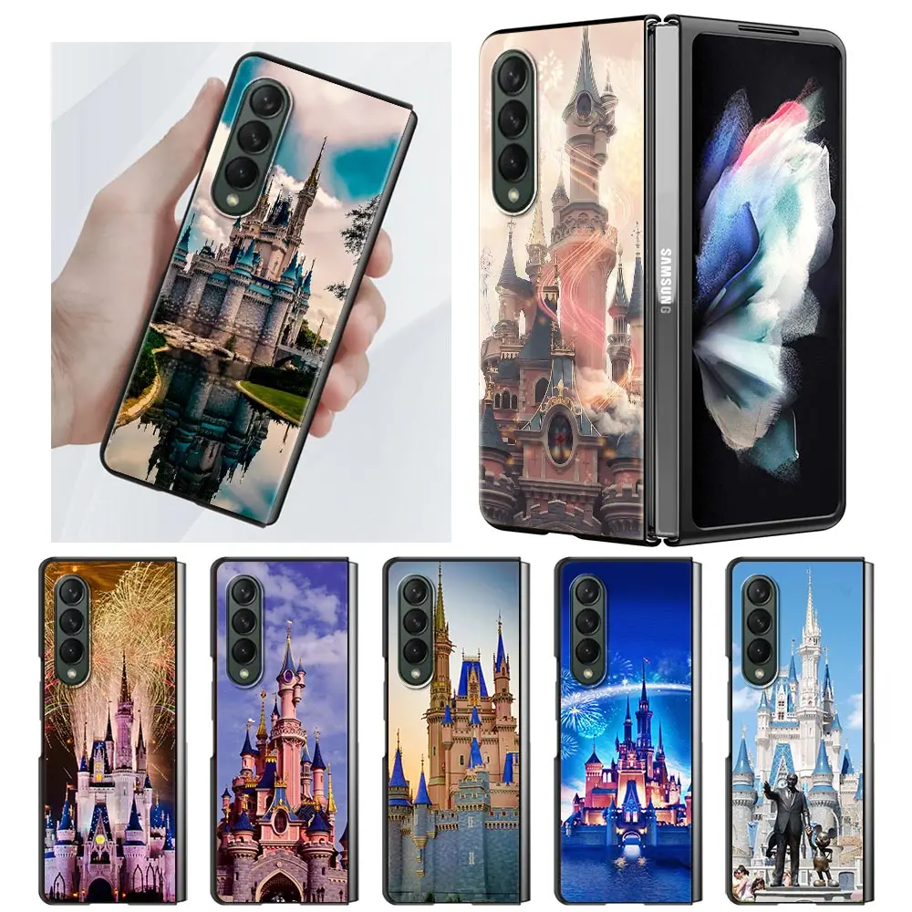 

Твердый чехол из поликарбоната с изображением замка диснеевских сказок для Samsung Galaxy Z Fold3, роскошный защитный чехол с полной защитой Z Fold 3