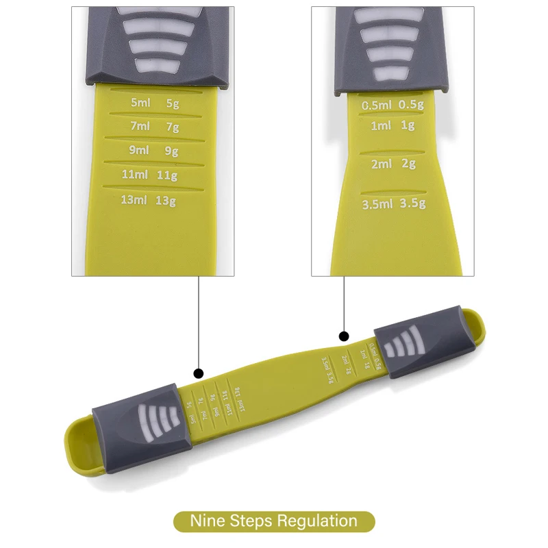 Кухня мерные ложки с регулируемой шкалой Пластик Миксер для сухого молока