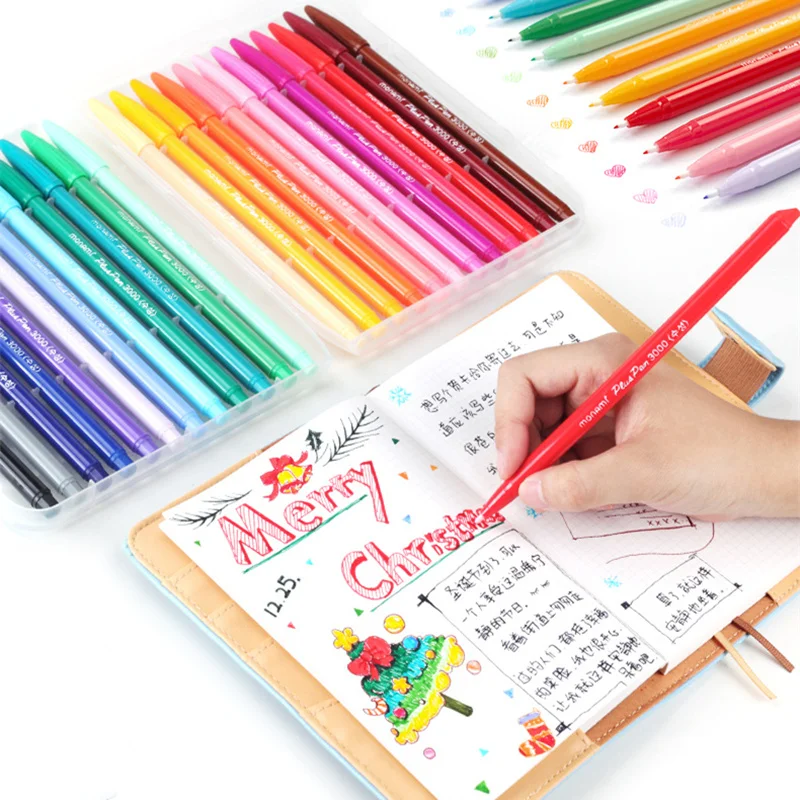 

Monami Multi Color Fine Liner Pens Set 12/24/36 Colors Soft Touch Micron Tip Writing Drawing Painting Lettering School Art A6261