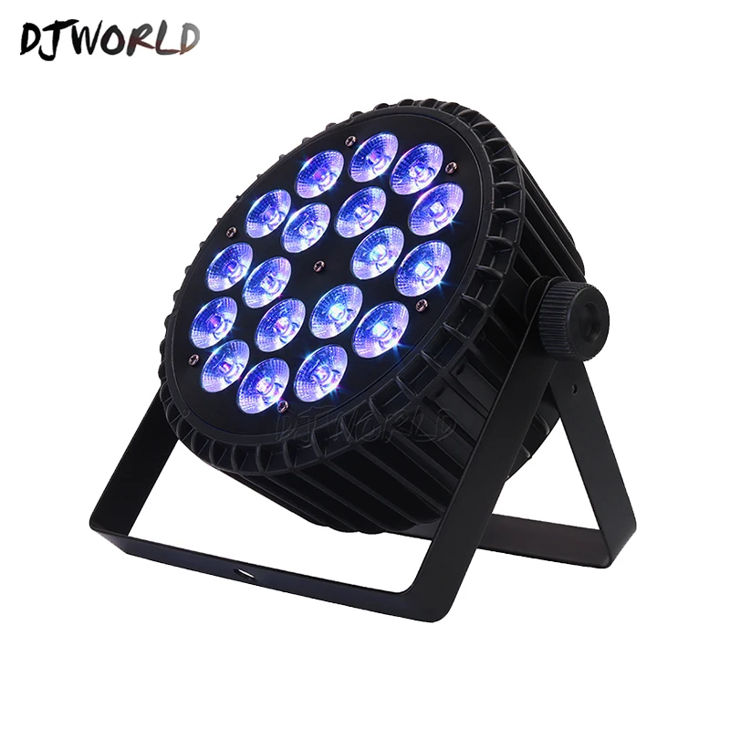 4 шт./лот алюминиевый сплав светодиодный Par 18x18 Вт RGBWA+ УФ цветное освещение DMX512 Каналы для мероприятий Дискотека вечерние ночной клуб Бальные сцены