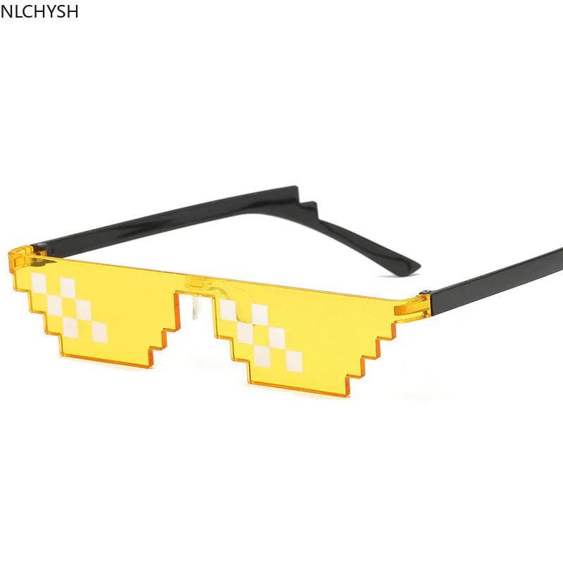 Солнцезащитные очки игрушка-розыгрыш хулиганская жизнь мозаичные полоски