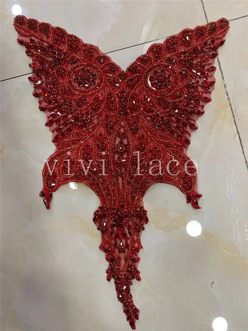 

Принцесса XS04 # хорошее качество французское красное ручная работа Вышивка Тюль камни бусины для пилы свадебное платье/модный дизайн