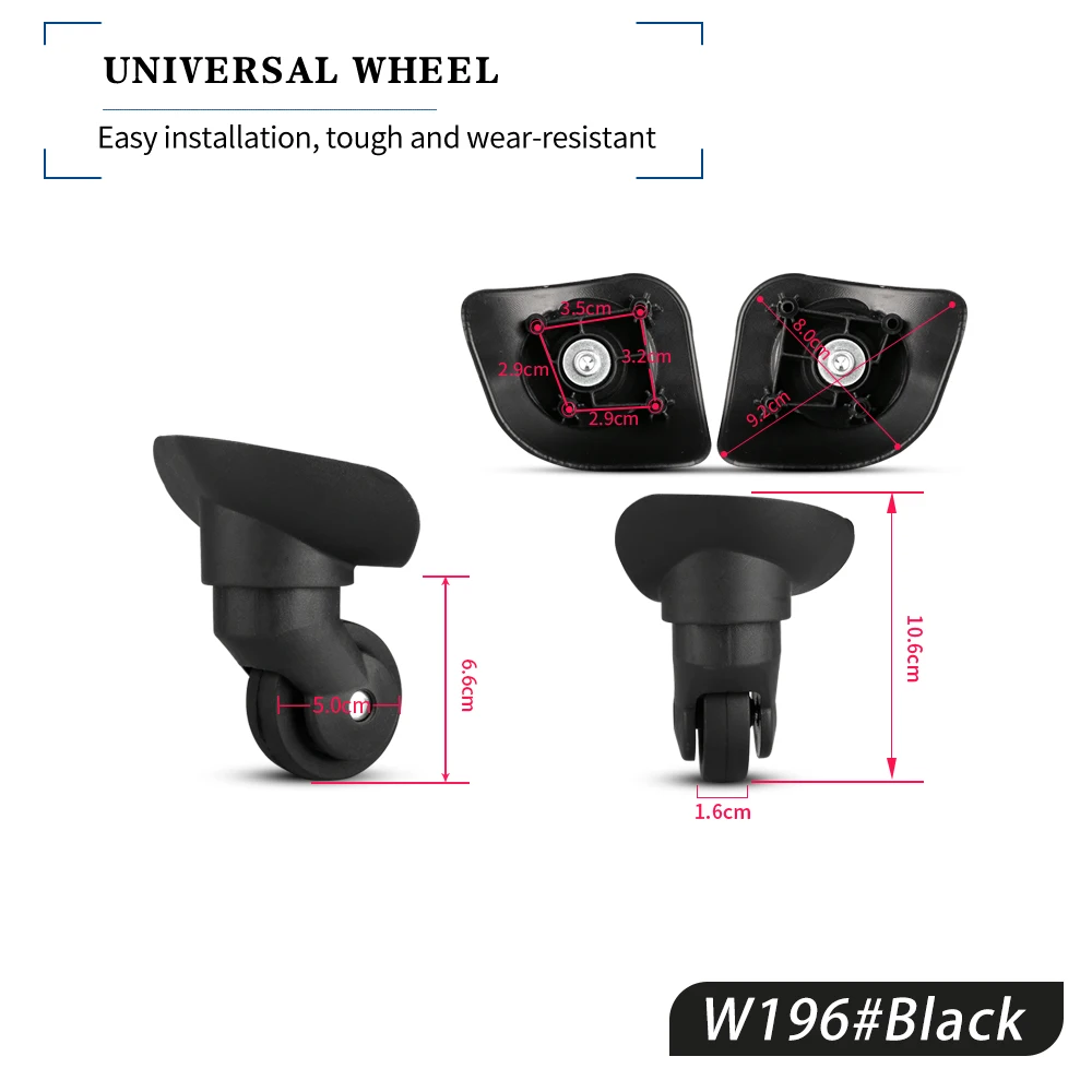 HANLUOKE Pola Luggage Universal Wheel Accessories Wheel Aviation Tool Box Pulley Wheel Caster Replacement Repair 20 Inch 28 Inch