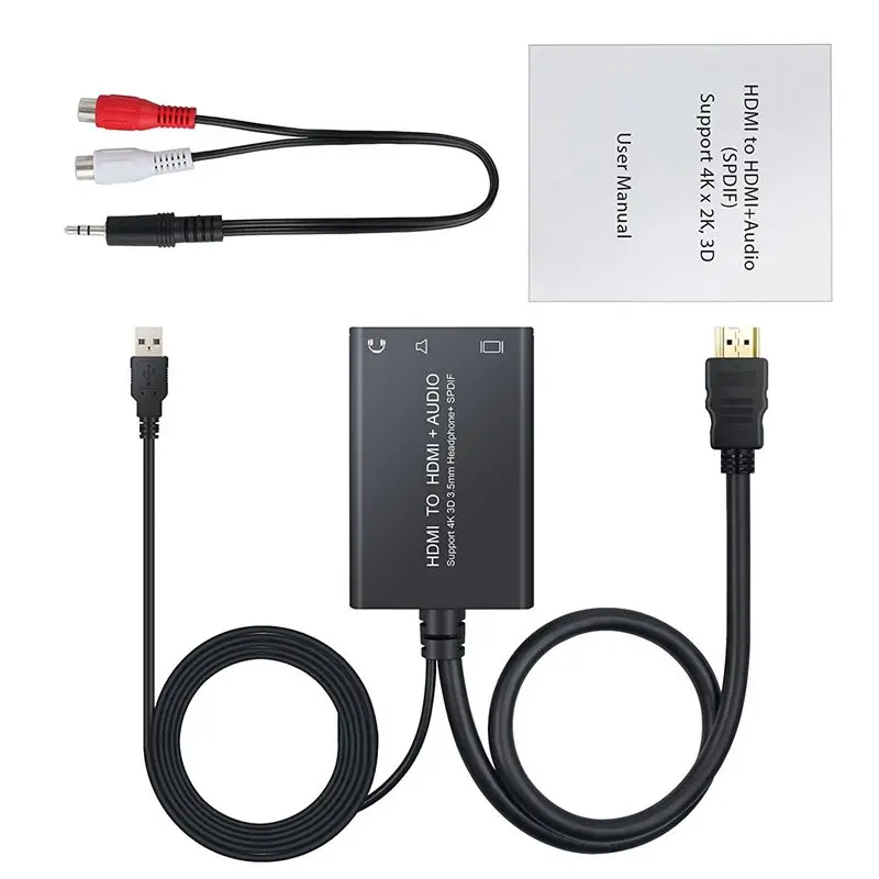 4K HDMI аудио экстрактор к и оптический TOSLINK SPDIF + 3 5 мм стерео сплиттер HDCP 1 4 Цифровой